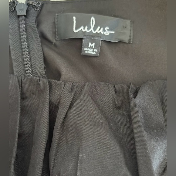 Lulus Whatever You Like Black Short Sleeve Mini Dress NWT , sz medium - Picture 10 of 11